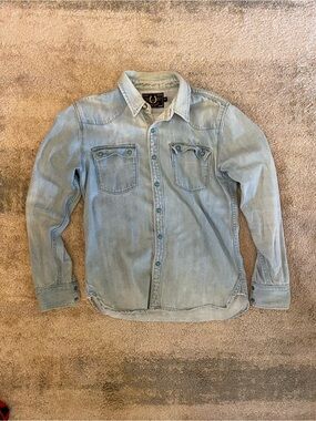 Freenote Cloth Modern Western Selvedge Denim Turquoise Snaps